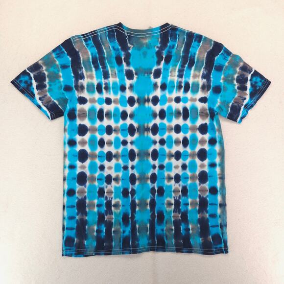 Gildan Casual Crew Neck Short Sleeve T Shirt Mens Size Medium M Tie-dye Multi - Picture 8 of 8